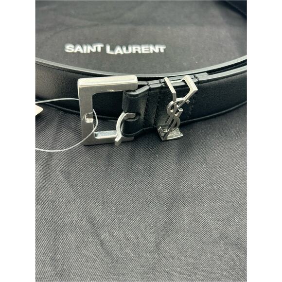 Women\'s Saint Laurent Ysl Cassandre , smooth leather belt size 65 cm/26 inches main image 4